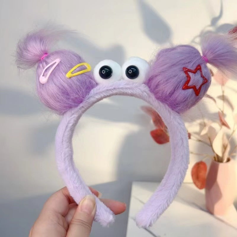 Plush Doll Hair Band Handmade Hair Accessory for Kids and Adults