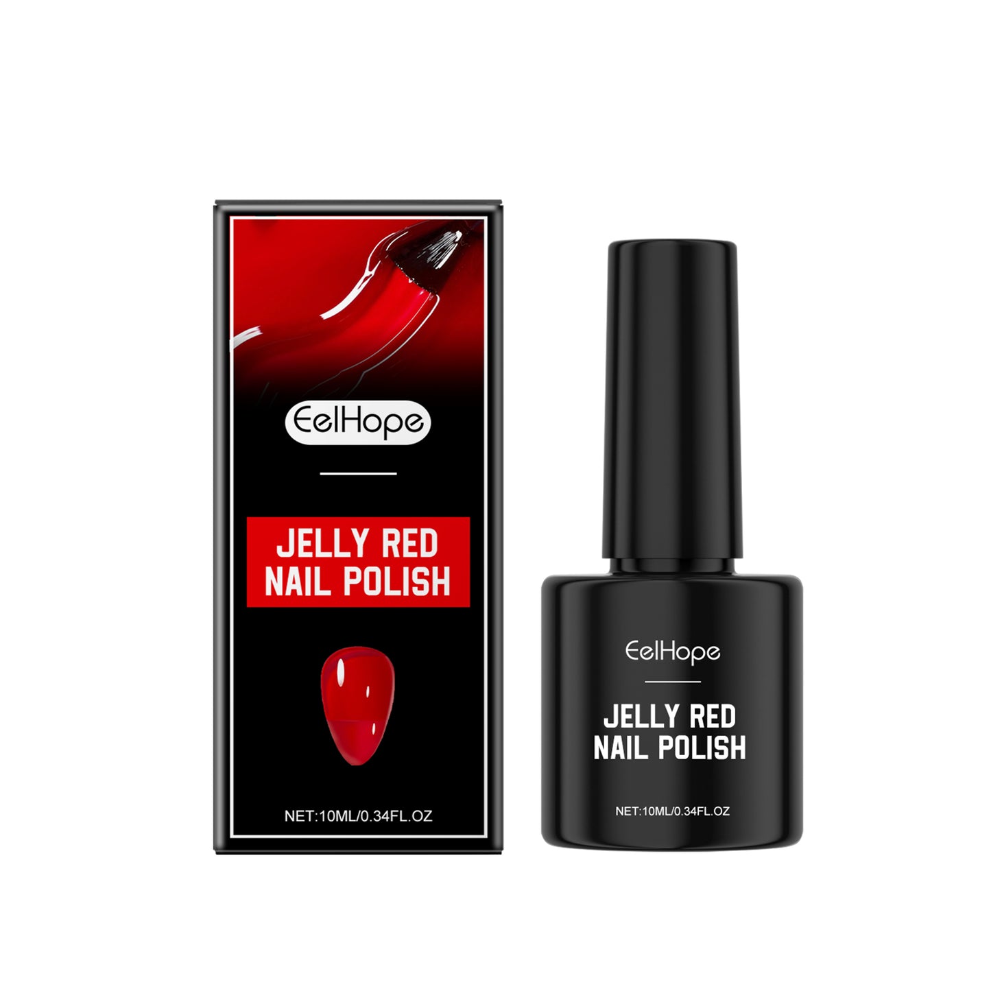 Red Jelly Nail Polish - Long-Lasting Quick-Dry Vitamin Enriched Formula