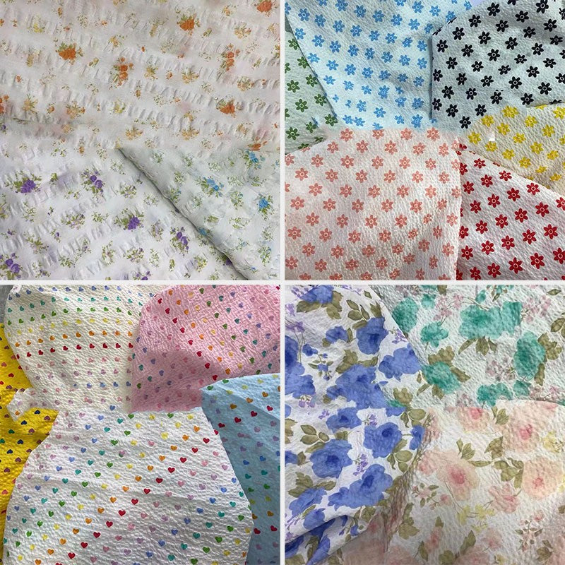 Children's Bubble Printed Cotton Dress - Colorful Fabric for Kids' Clothing