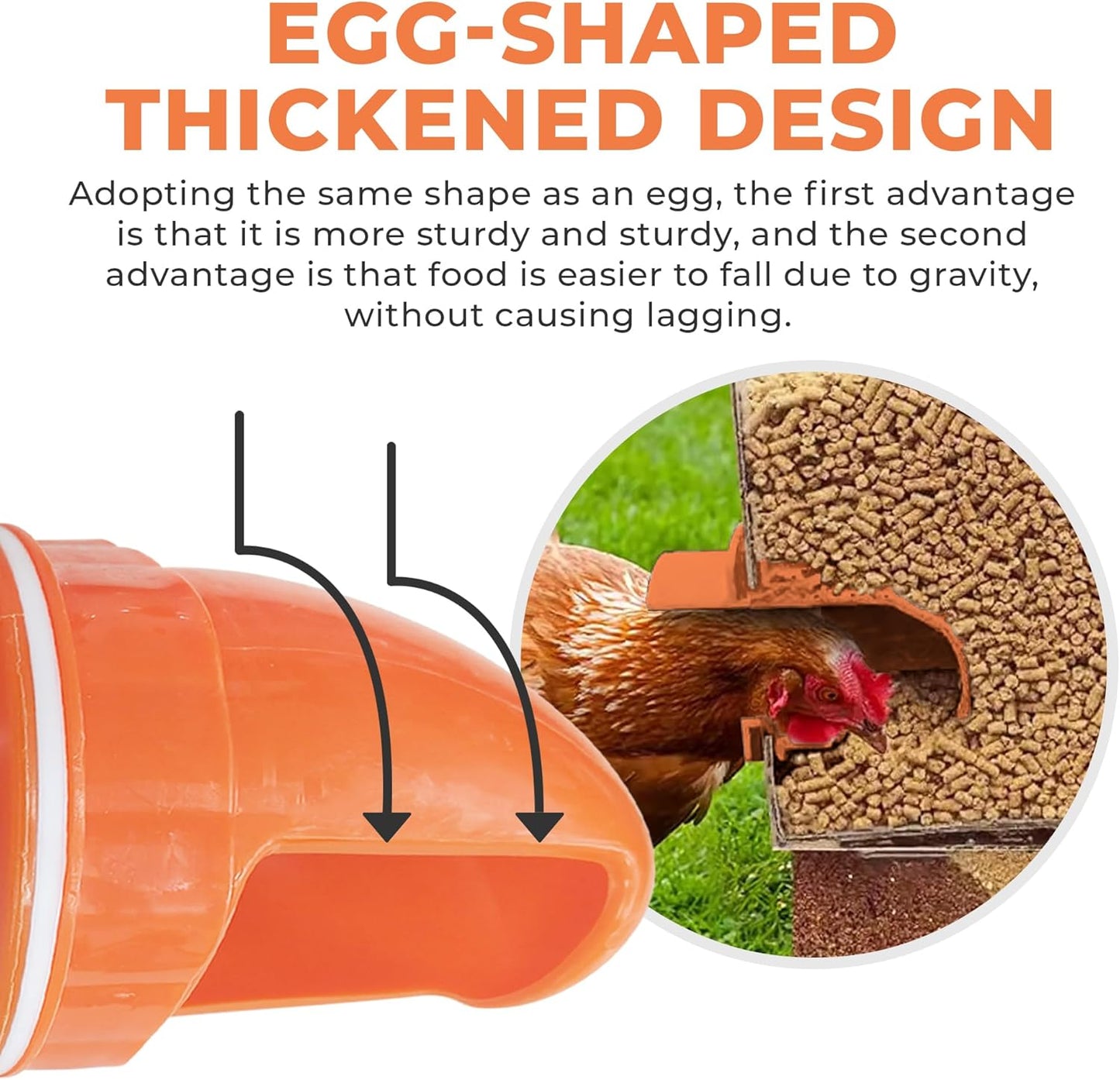 6 Pack Weatherproof Chicken Feeders with Hole Saw Kit for Buckets & Troughs