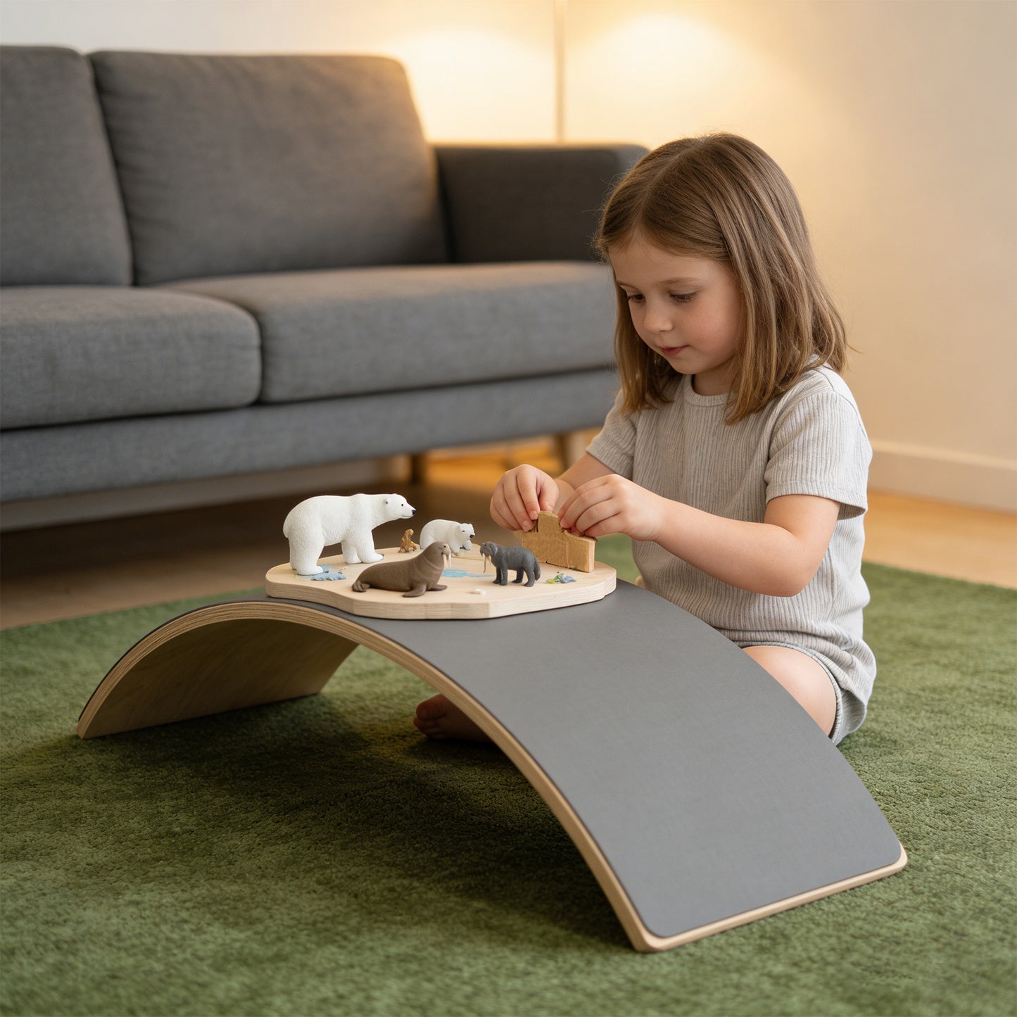 32 Inch Rocker Board Sensory Training Kids Balance Seesaw 300 Lbs