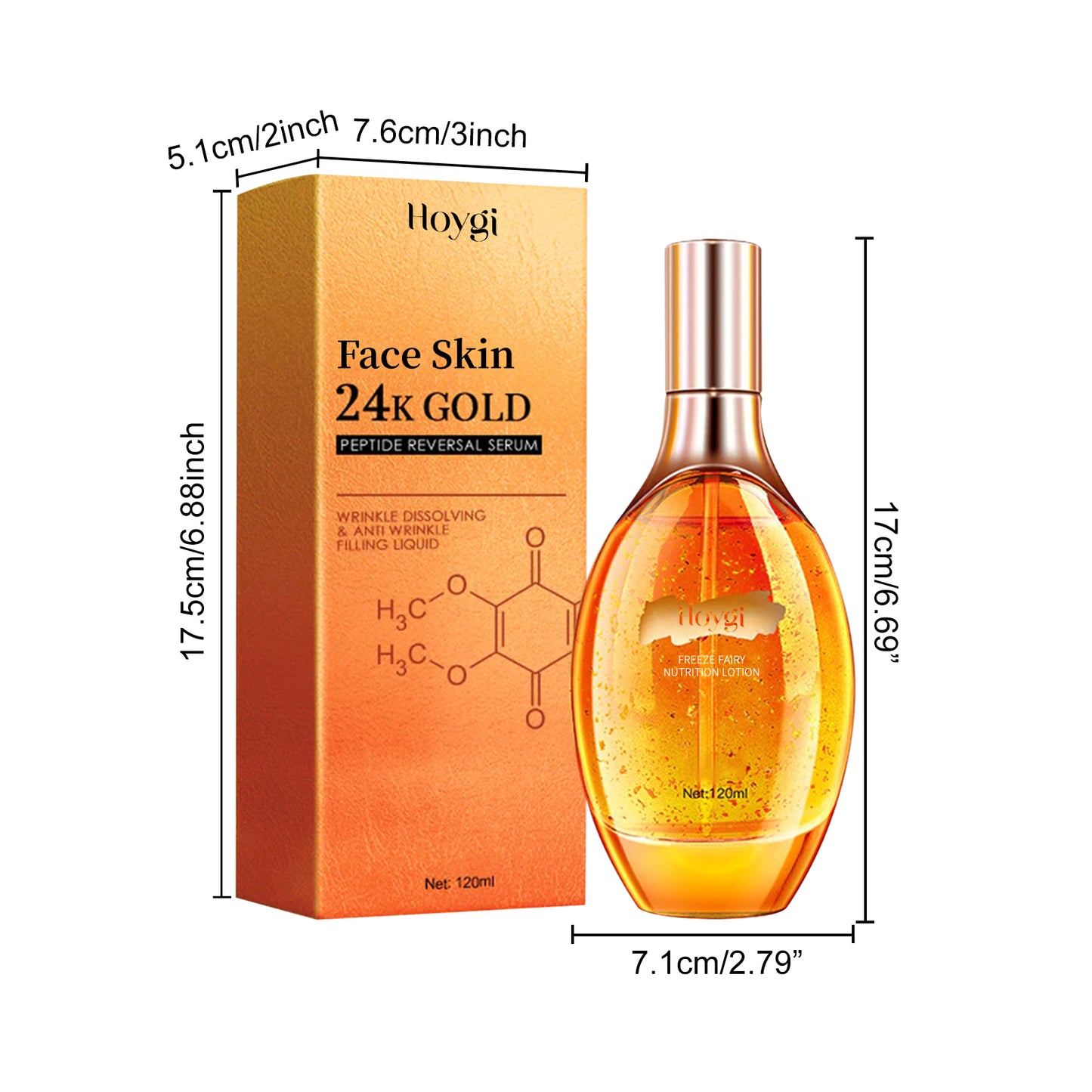24K Gold Peptide Anti-Aging Serum - Moisturizing & Firming Facial Essence