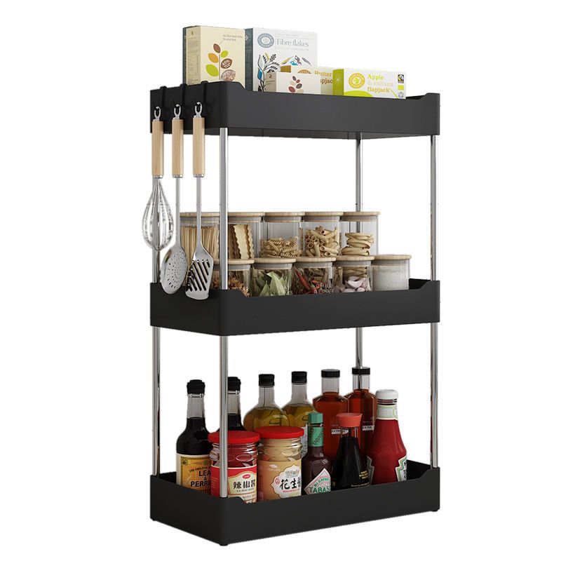 Multi-Functional Stainless Steel Kitchen Shelf Rack - Modern Countertop Storage