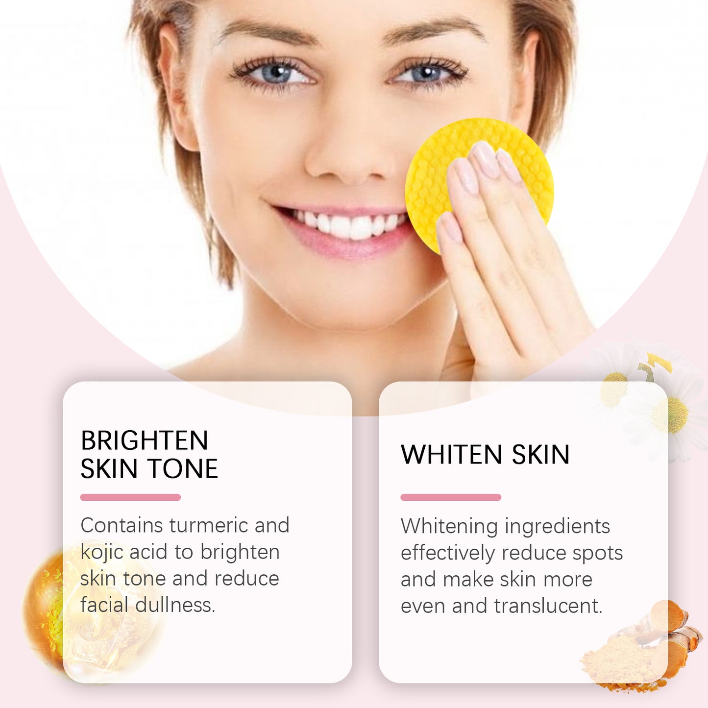 Turmeric Kojic Acid Facial Cleansing Pads for Brightening & Dark Spots