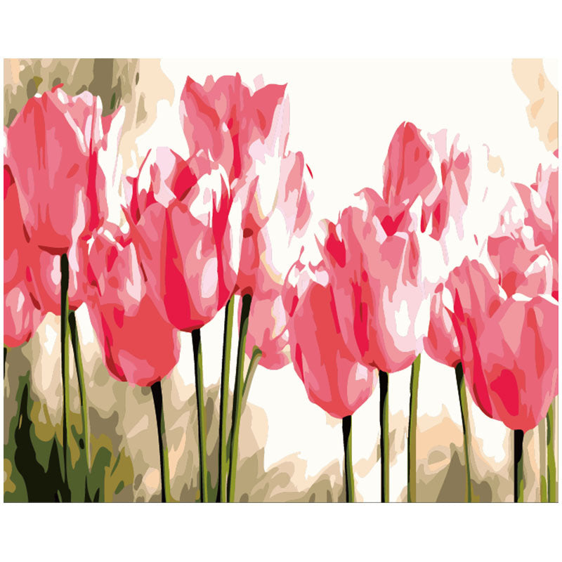 Digital Oil Painting Flowers Canvas Wall Art Frameless Home Decor