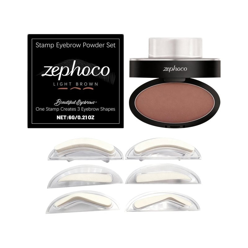 Waterproof Eyebrow Powder Set for Natural Look - Multiple Colors