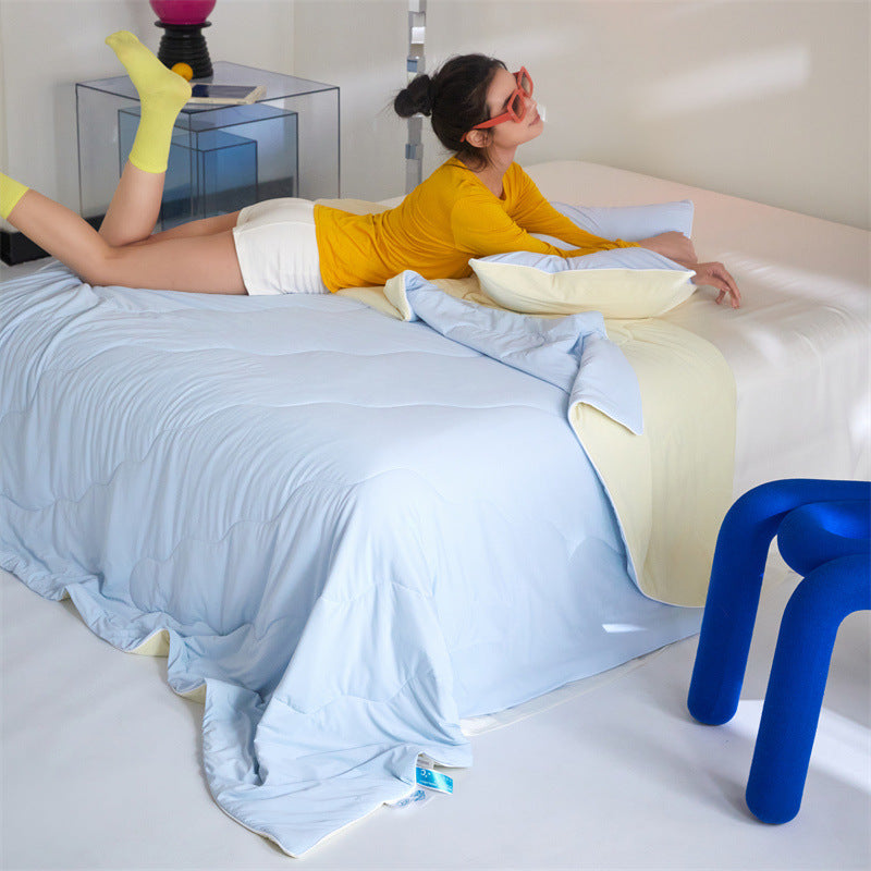 Summer Cooling Blanket with Nylon and Soybean Fiber - Multiple Sizes & Patterns