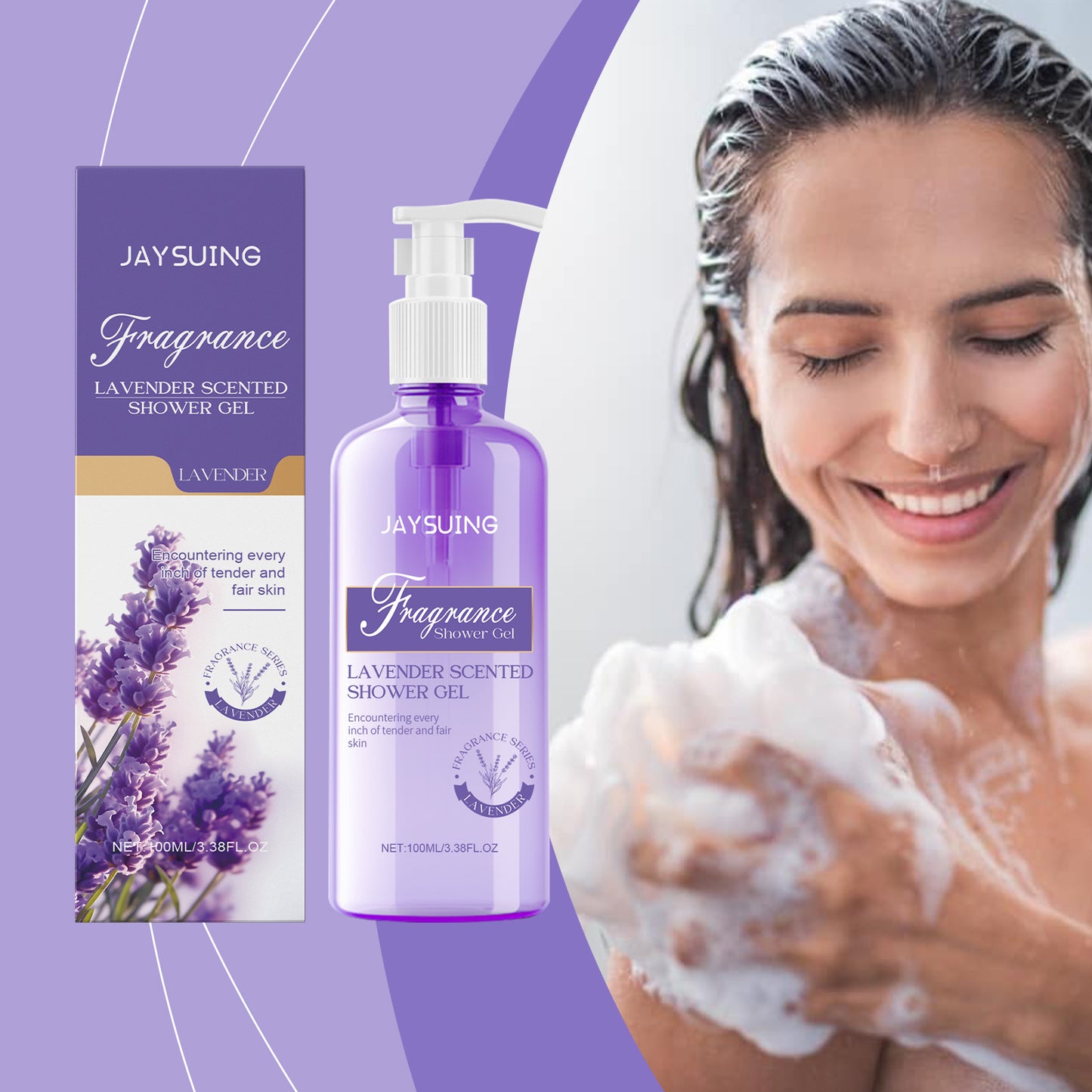 Lavender Moisturizing Body Wash - Gentle Hydrating Shower Gel 100ml