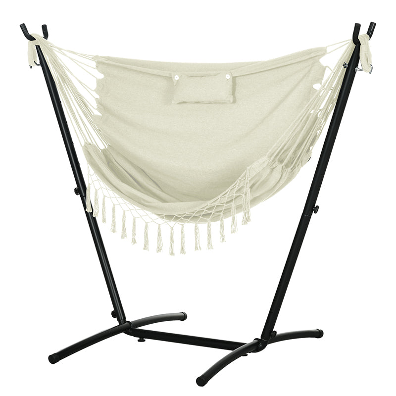 U Shape Hammock Chair with Headrest - Cream White