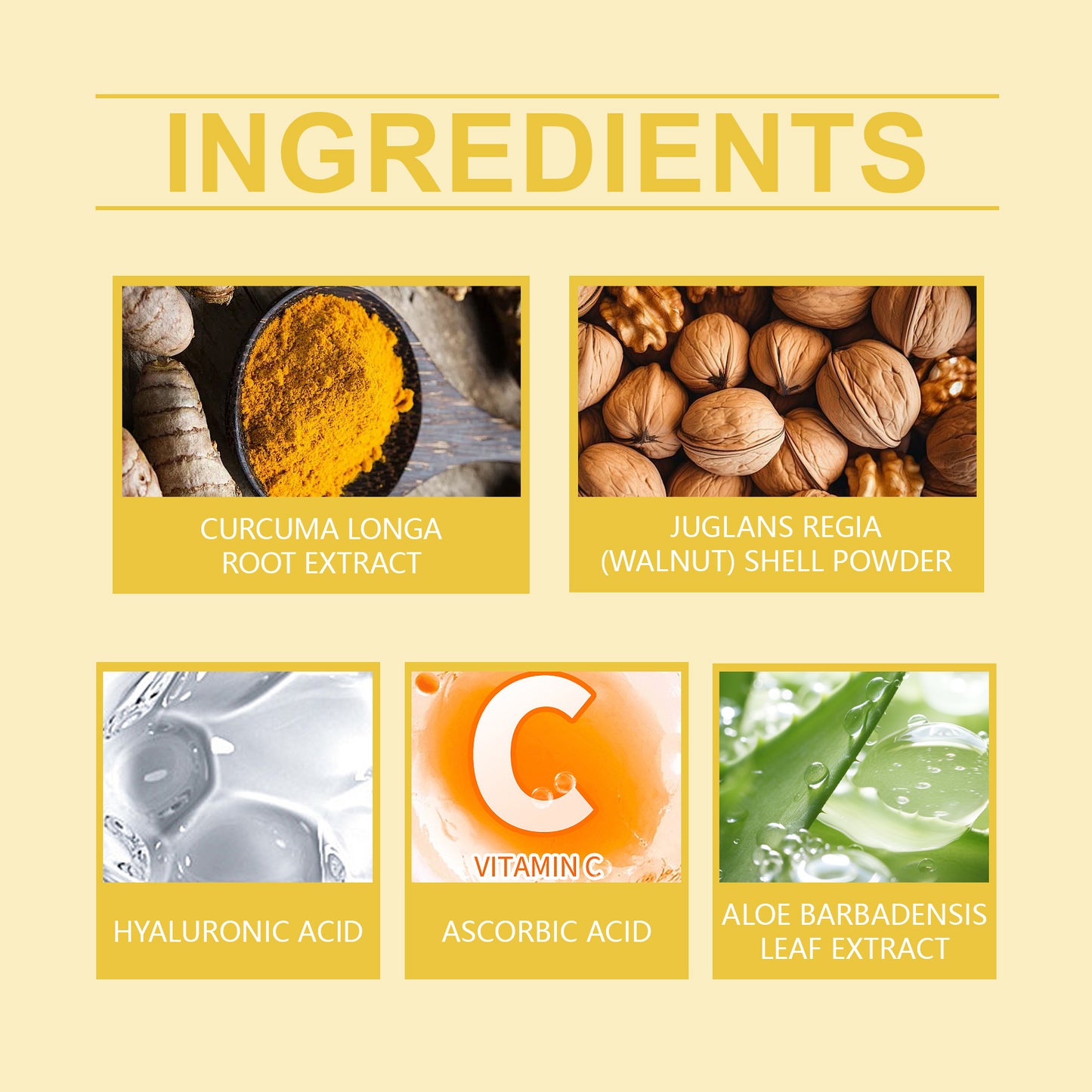 Turmeric Exfoliating Facial Scrub with Aloe Vera & Walnut Shell - 100g
