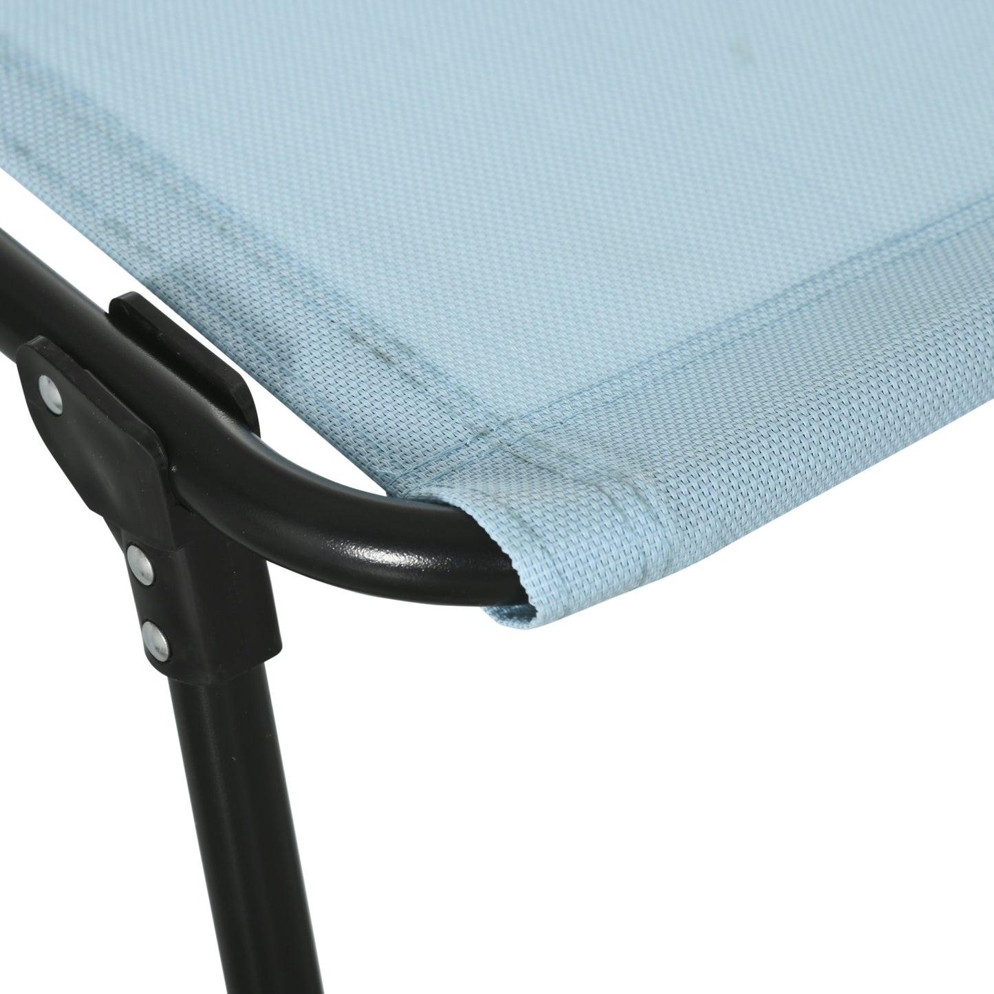 Folding Chaise Lounge Pool Chair - 4-Position Recline, Baby Blue