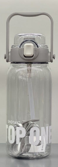 Leak-Proof Drop-Resistant Large Capacity Plastic Water Cup with Straw