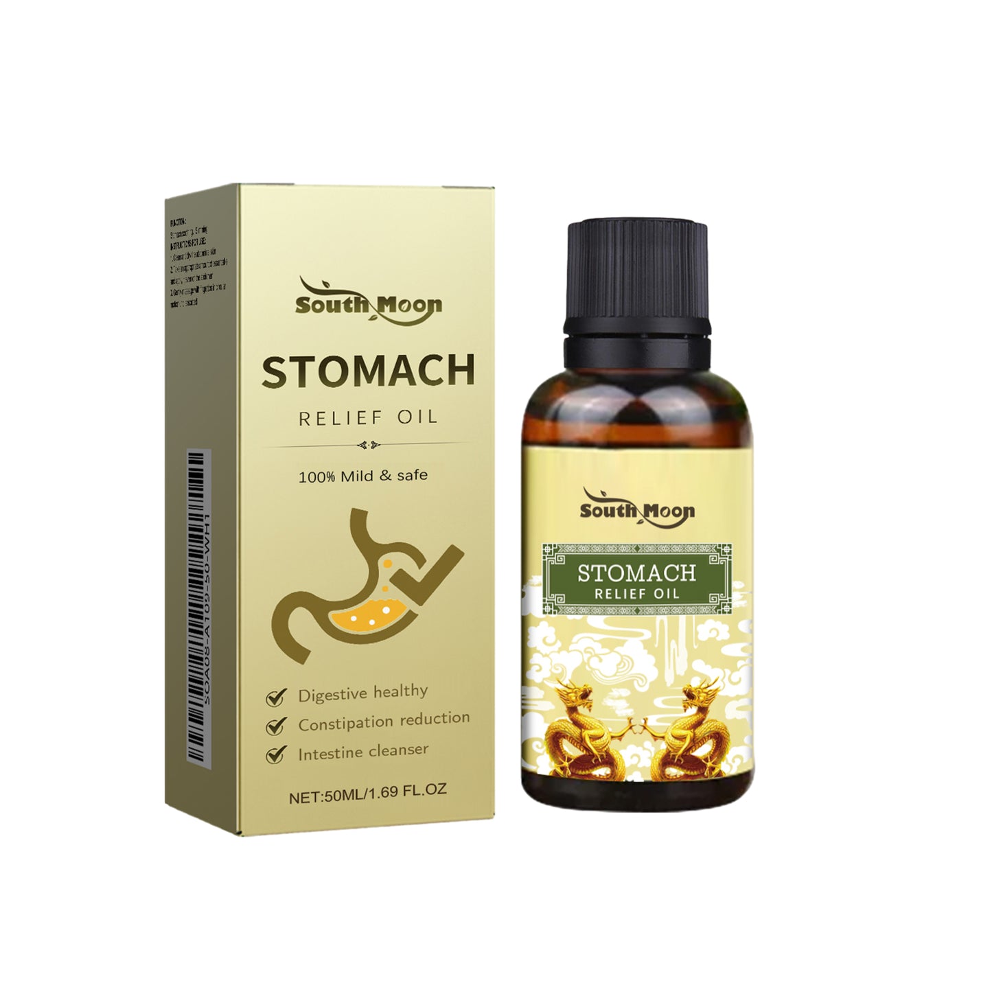 Stomach Relief Massage Oil - Digestive Health & Abdominal Care, 50ml