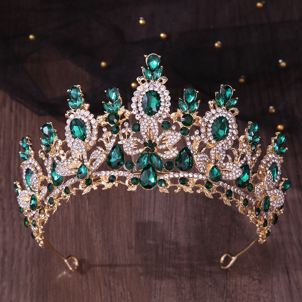 Luxury Bridal Crown Headpiece with Crystal Cross Design for Wedding & Special Occasions