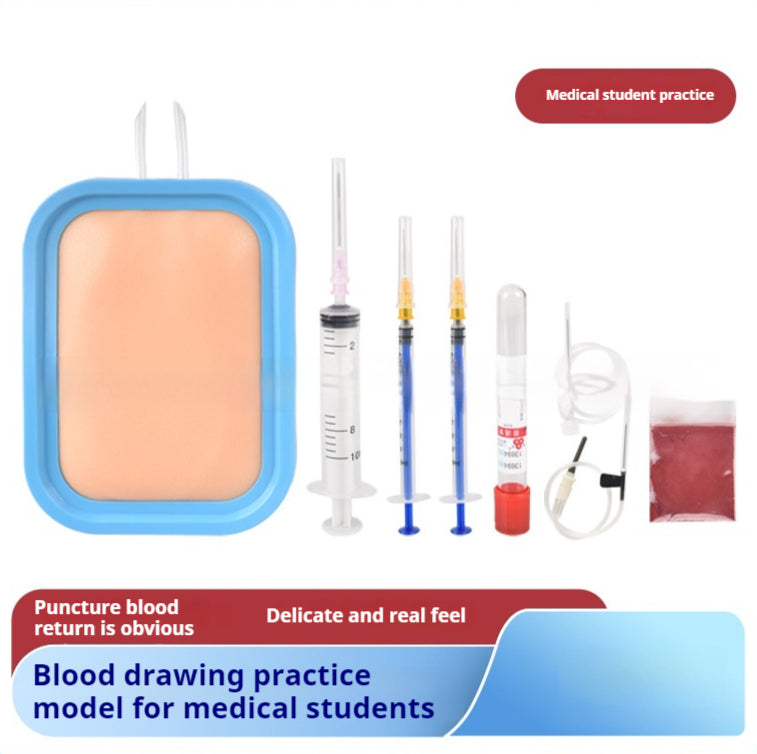 Blood Collection Practice Skin Mold for Medical Training - Silicone & Plastic