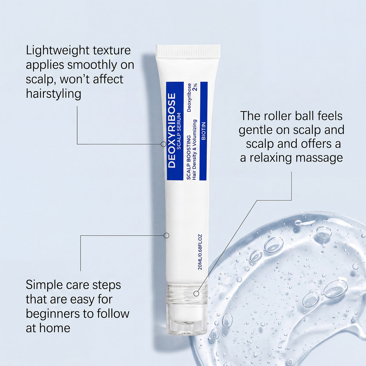 Hair Scalp Essence Serum with Roller Applicator 20ml
