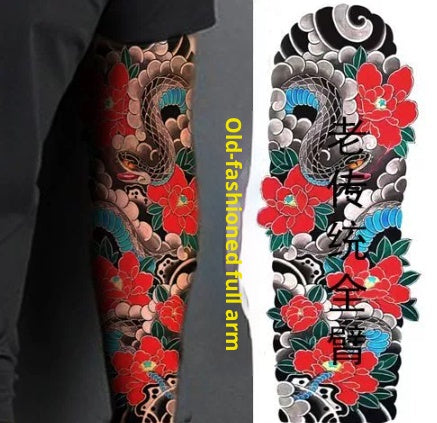 Waterproof Arm Tattoo Stickers for Men Women - Long-lasting Flower Designs