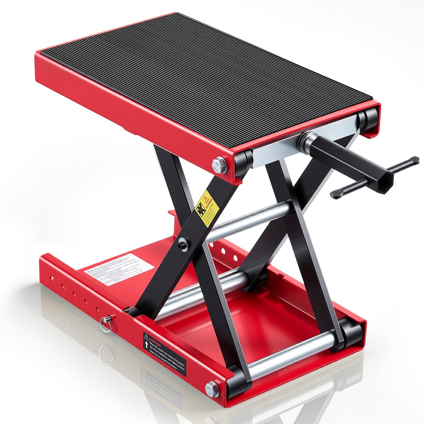 Motorcycle Lift Jack 1100 Lb Steel Scissor Stand with Wide Deck & Lock Pin