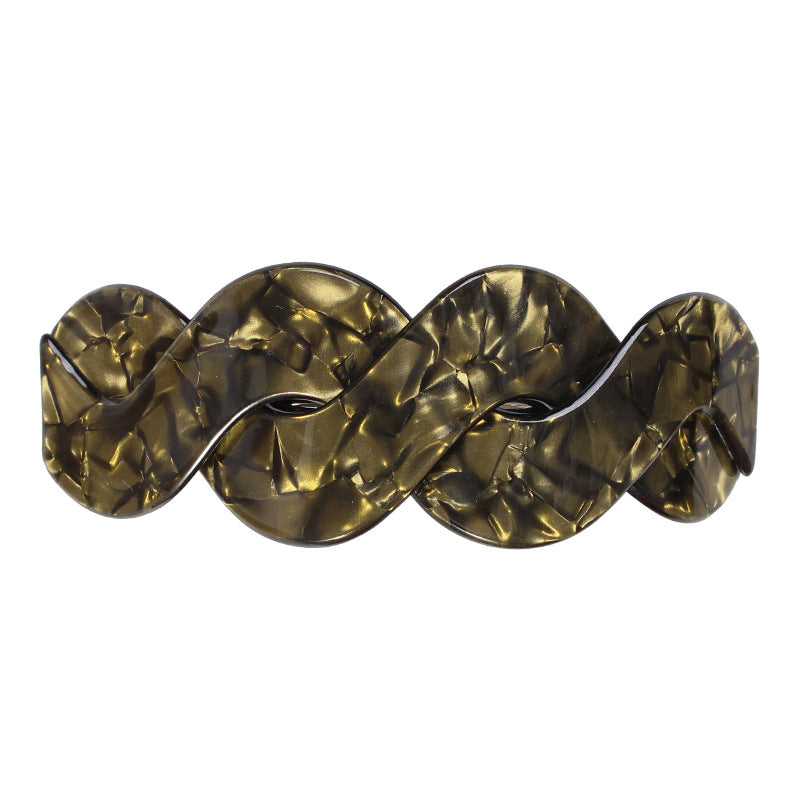 Women's Acrylic Bow Hairpin - Retro Geometric Design