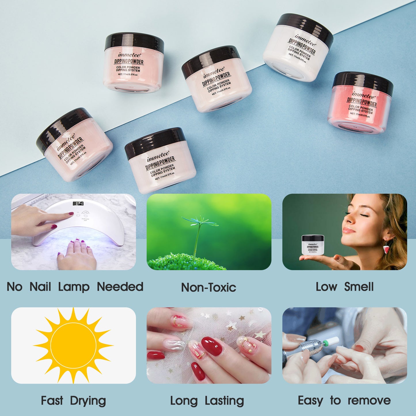 LED Nail Polish Dryer Lamp with Light Therapy for Fast Drying - 17g