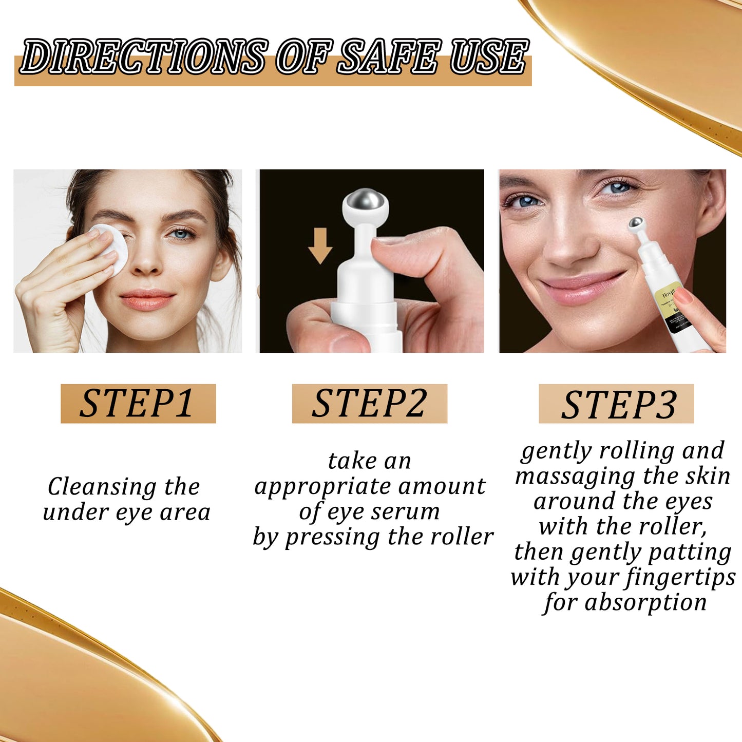 Snail Peptide Eye Cream with Roller Applicator for Puffiness & Fine Lines