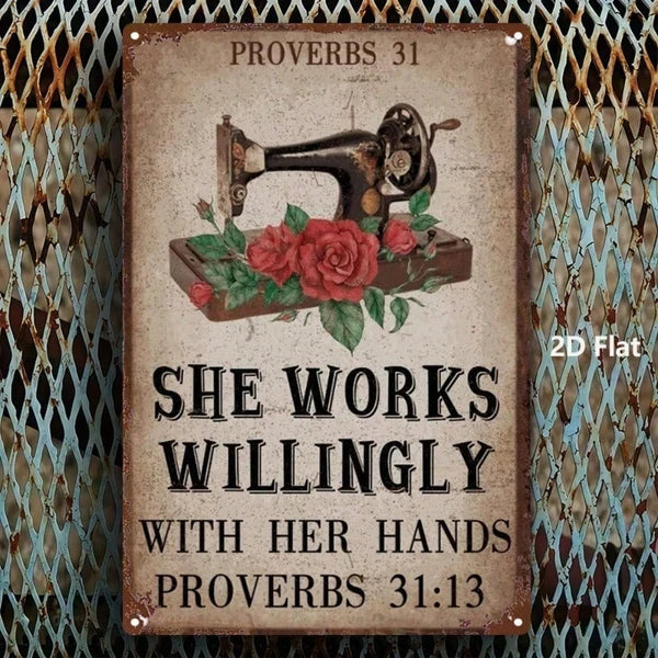 Metal Tin Sign Wall Decoration - 20 cm x 20 cm