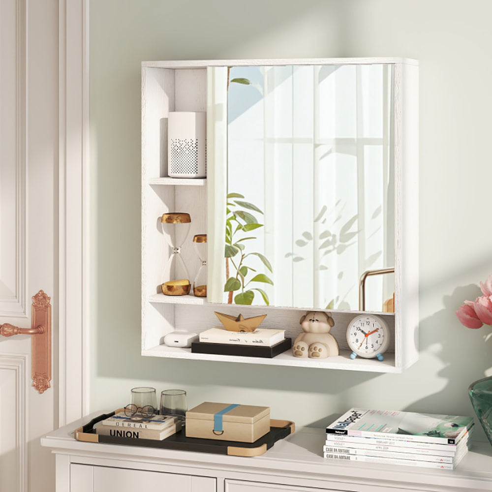 Wall Mounted Bathroom Cabinet With Mirror Single Door For The