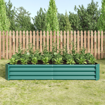 Large Metal Raised Garden Bed 6x3x1ft for Plants Vegetables Flowers Outdoor