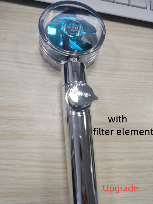 High Pressure Turbo Shower Head with Water Saving Feature & 360° Fan Extension