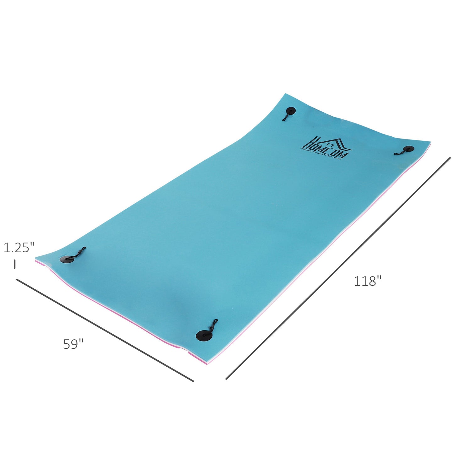 Floating Water Mat 10x5 ft - Durable XPE Foam Raft for Pool & Beach - Pink