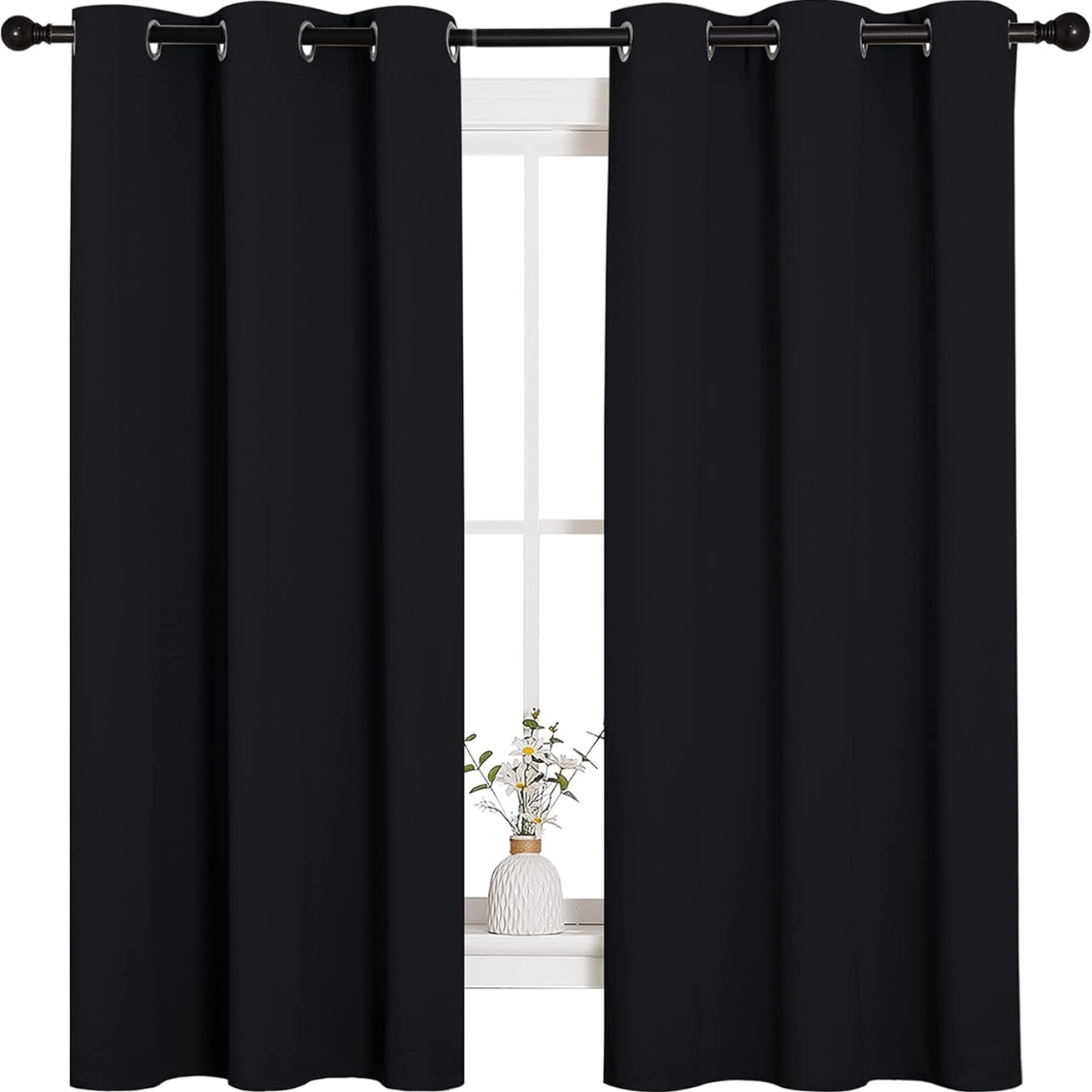 Blackout Curtains - Thermal Insulated Grommet Panels, 42"x63"