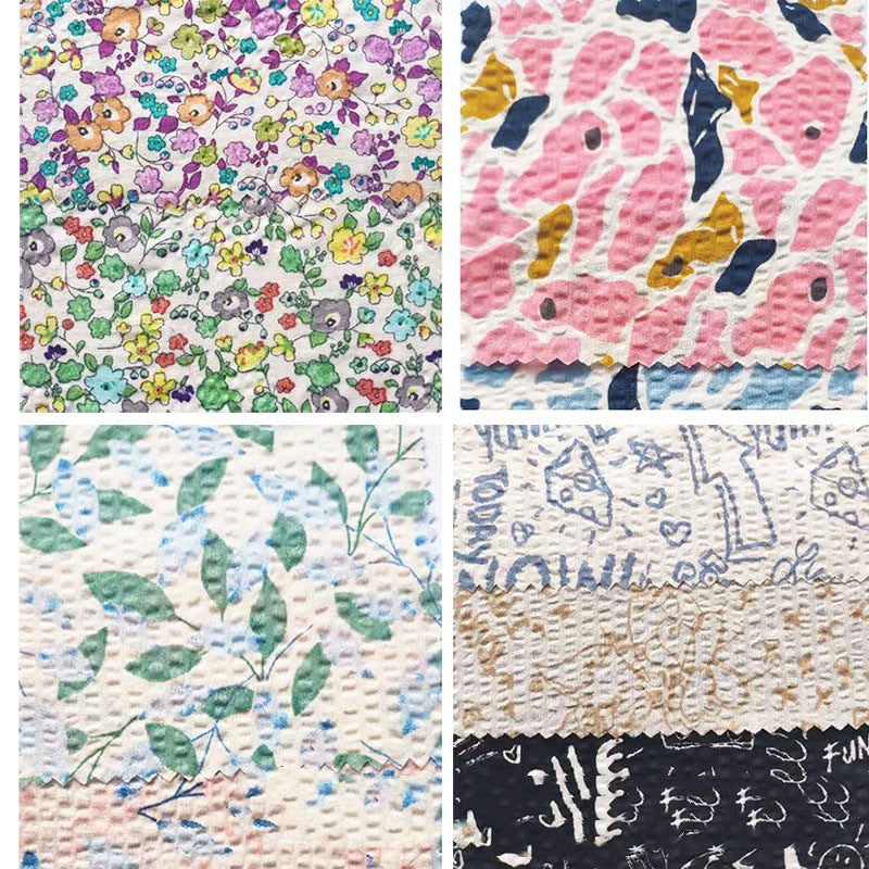 Children's Bubble Printed Cotton Dress - Colorful Fabric for Kids' Clothing