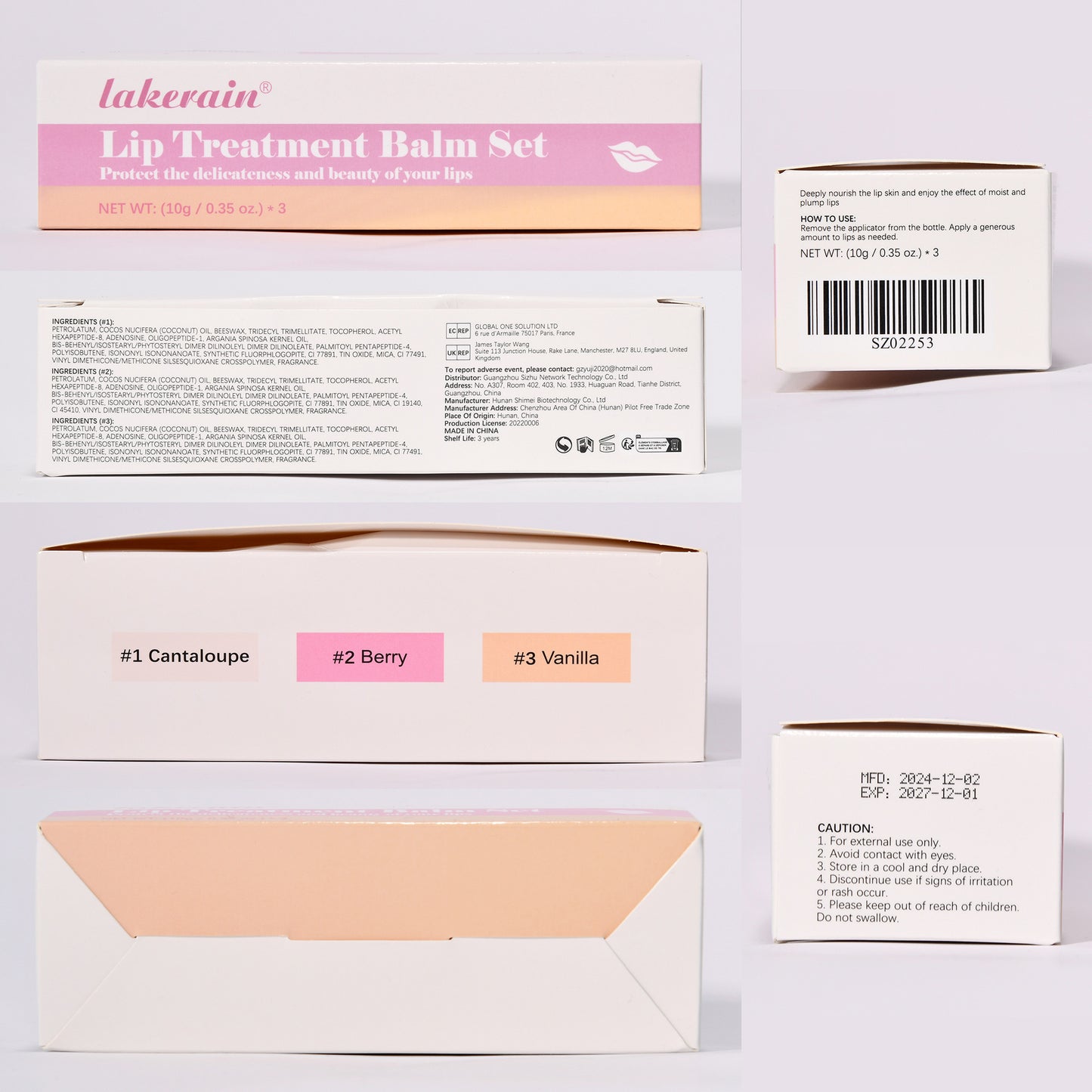 Hydrating Lip Care Set with Moisturizing Creams - Light Lip Lines Treatment