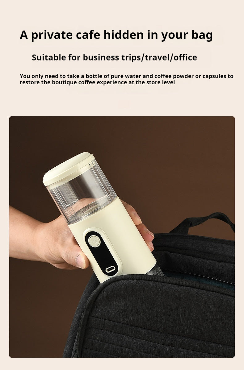 Portable Wireless Coffee Machine - Compact Capsule Espresso Maker for Home & Outdoor Use