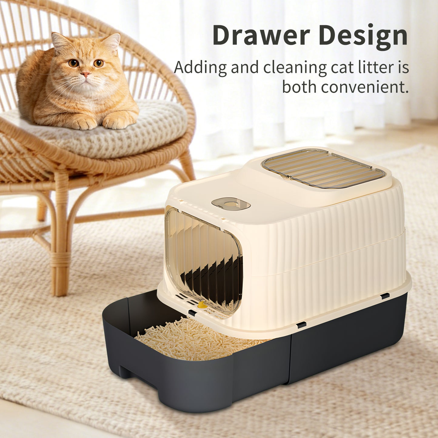 Cruiser Litter Box - Self Pickup Pet Furniture for Cats and Small Animals