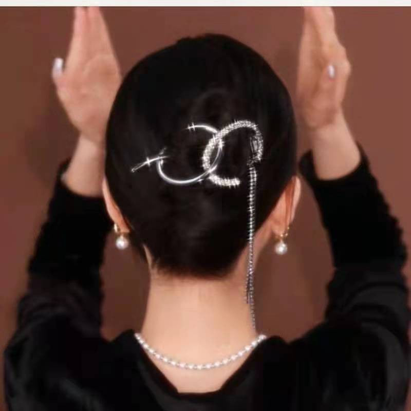 Double C Twist Hairpin Clip - Black
