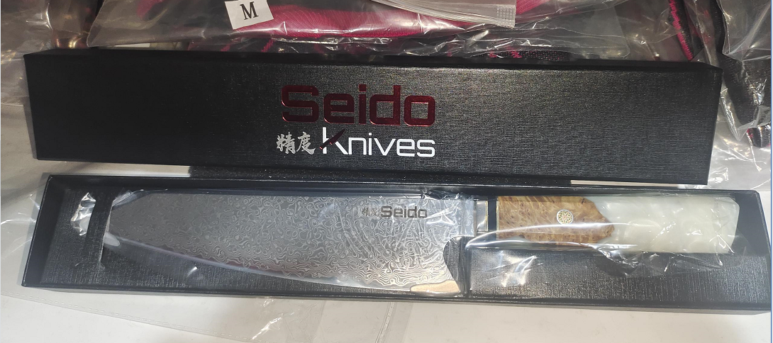 Chef's Knife for Japanese Cuisine - Damascus Steel, 34.7cm