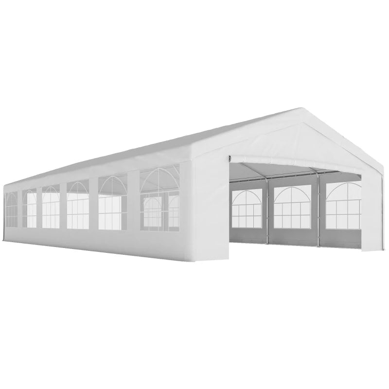 Heavy Duty 20x40 Ft Party Tent with Removable Sidewalls - White