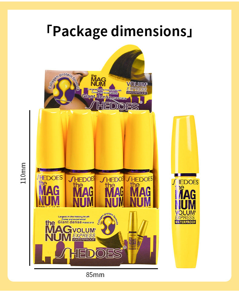 Waterproof Curling Mascara Long Lasting Not Smudge for Natural Volume