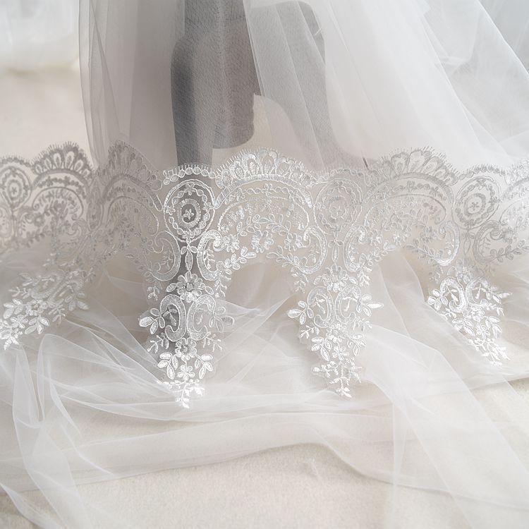 Wedding Lace Embroidery Sequin Fabric Accessories for DIY Crafts