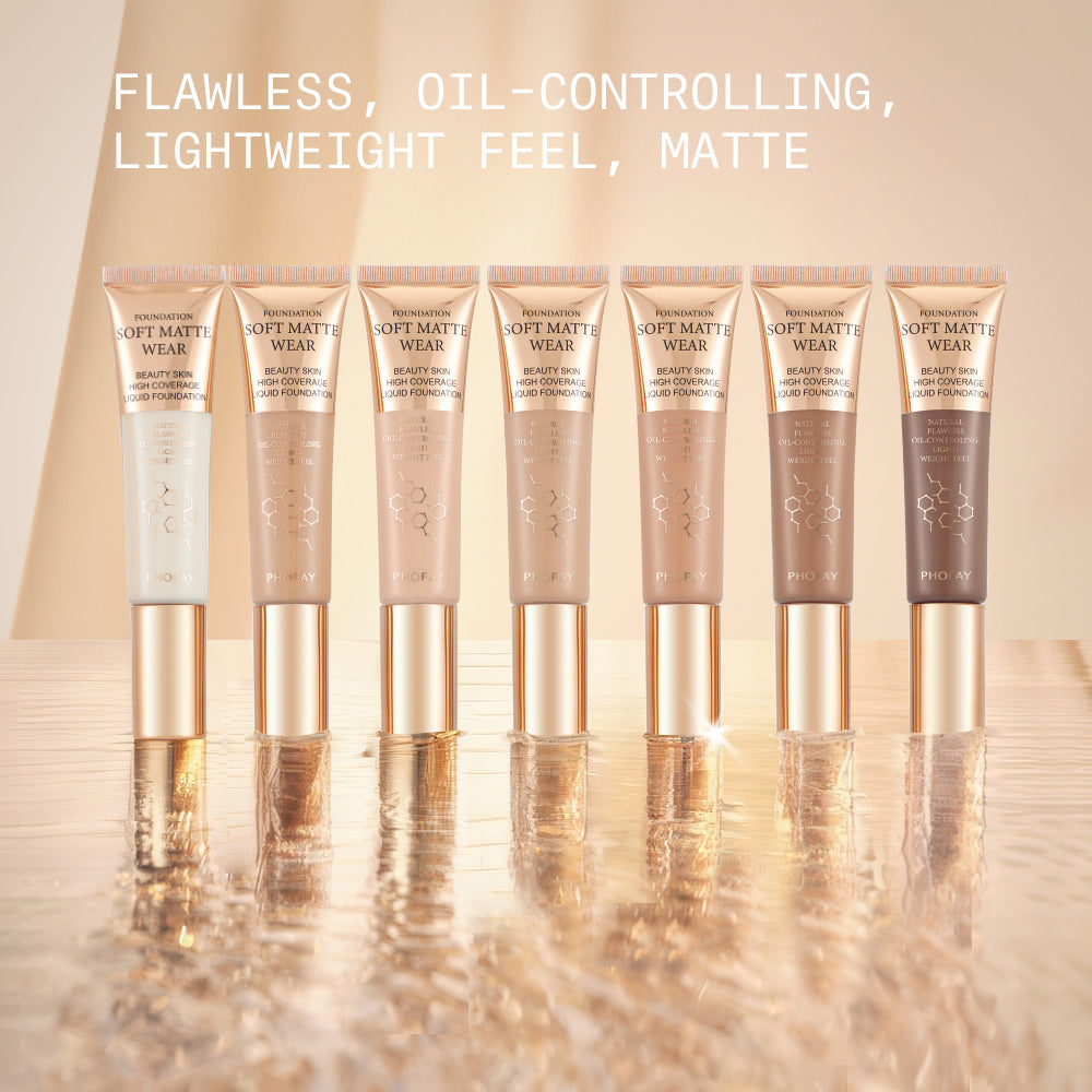 Full Coverage Liquid Foundation - Lightweight Oil-Controlling Makeup