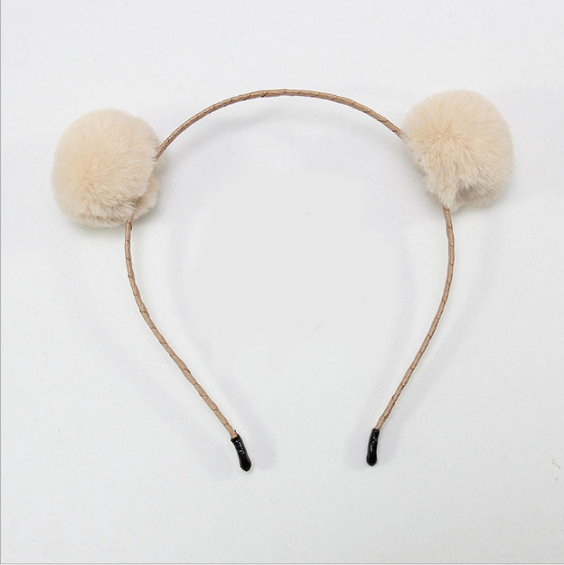 Cute Plush Animal Headband with Bells and Cat Ears for Kids & Adults