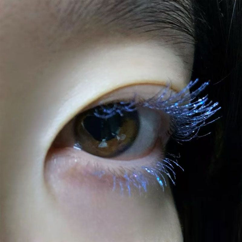 Blue Mascara with Glitter for Eye Makeup - Waterproof & Volumizing