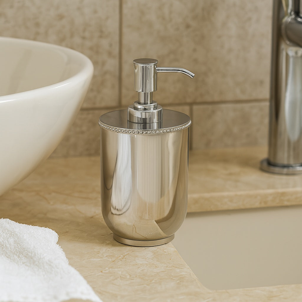 Stainless Steel Liquid Soap Dispenser Pump Bottle Bathroom Vanity &