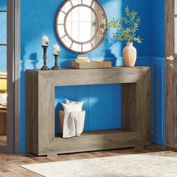 Console Table with Storage - Rustic Farmhouse Style, 47.2"