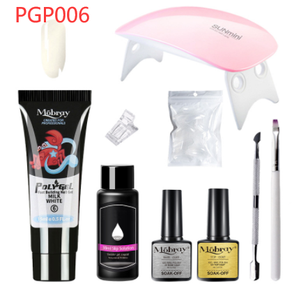 Poly Gel Nail Kit with UV Lamp & Glue