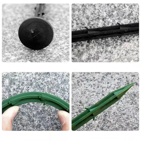 50-Pack 4.5-Inch Plastic Lawn Spikes for Turf and Groundsheet Fixing