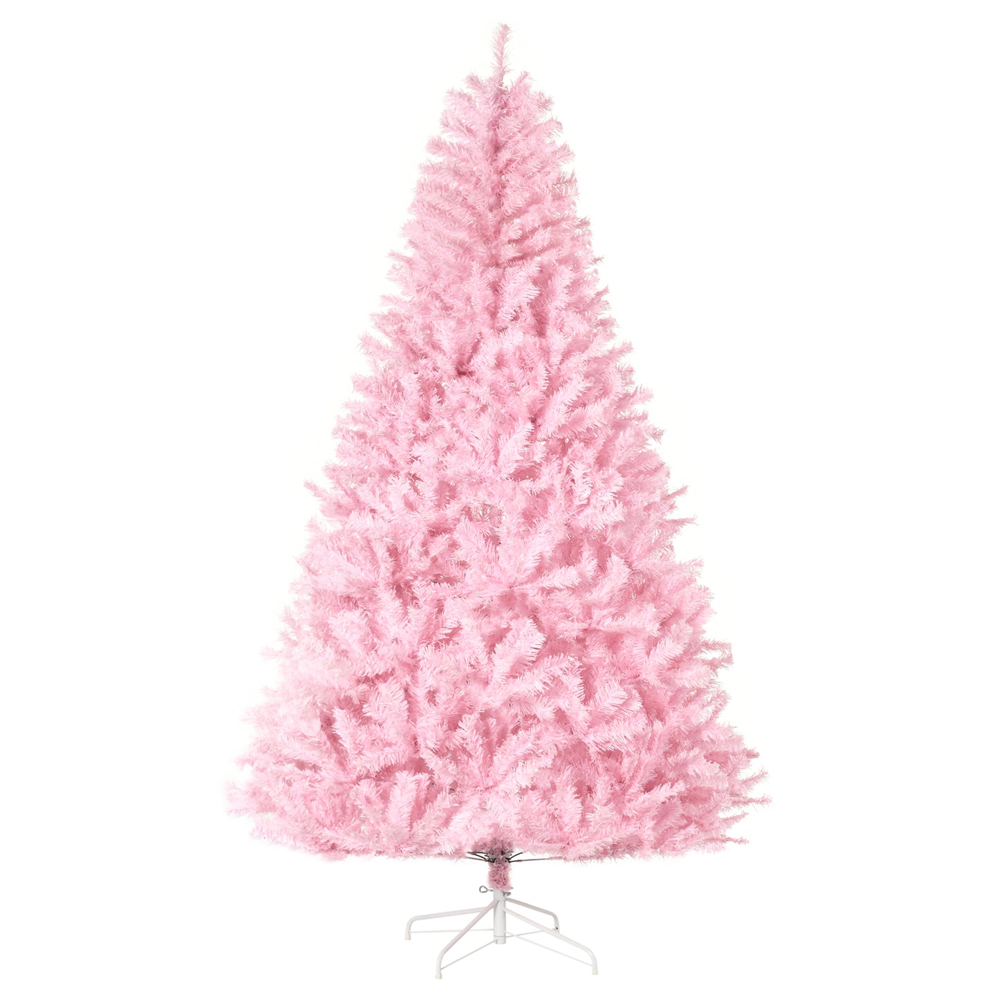 7ft Pink Artificial Christmas Tree with Auto Open and Steel Base