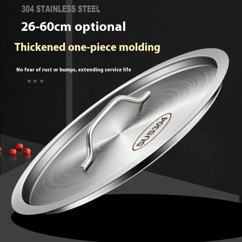 Extra Thick Stainless Steel Soup Pot Lid Food Grade Kitchen Storage Cover