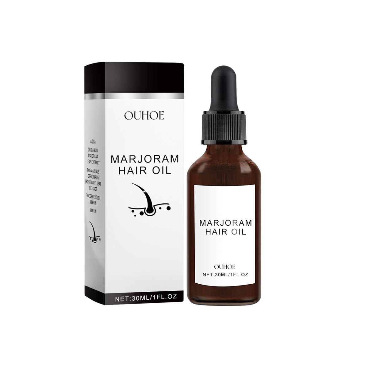 Marjoram Hair Oil - Moisture Repair & Dry Hair Treatment 30ml